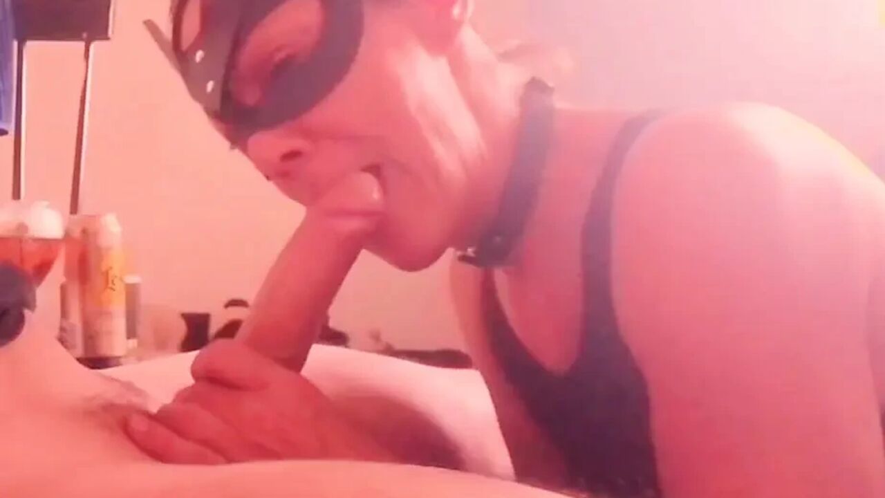 I suck his cock while he drinks his beer