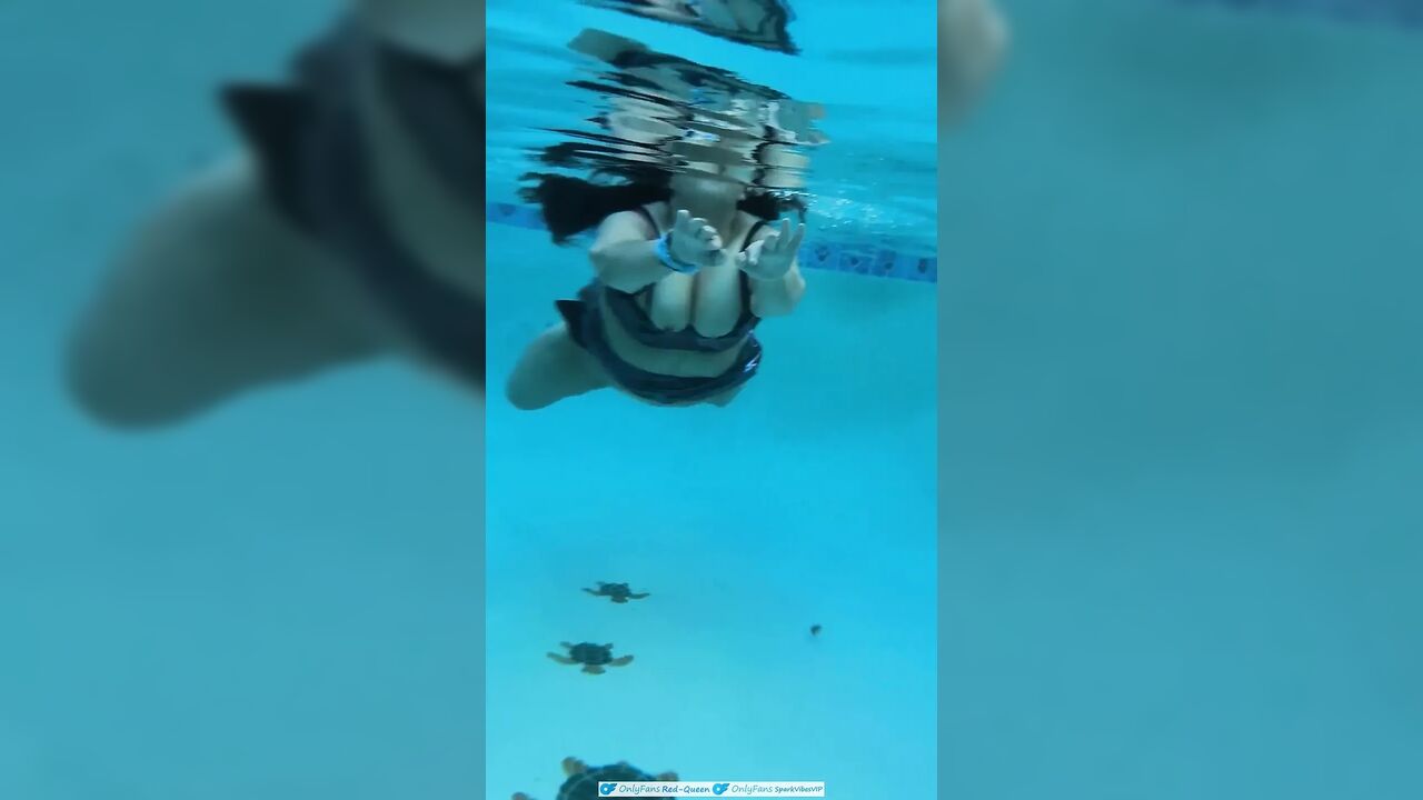 Cuckquean POV - BBW Cuckcake Fucks My Husband in Outdoor Pool While I Film Underwater