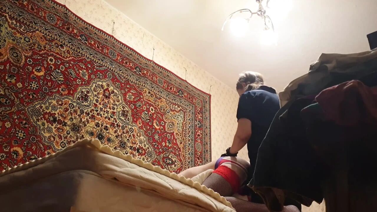 Anastasia Mistress pegging a slave sissy submission amateur homemade Sasha Earth