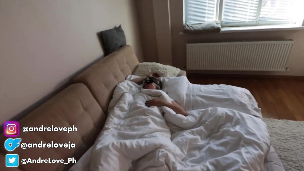 // Foot Fetish // Andre Love in White Socks Jerking off Her Lover's Cock