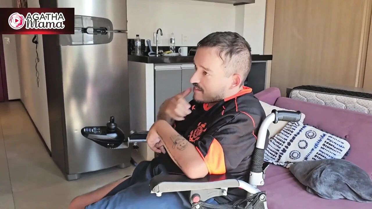 Me, Agatha Mama in a Cleaning Lady in a Short Skirt Cleaning Becomes a Wild Fuck with a Perverted Wheelchair User!