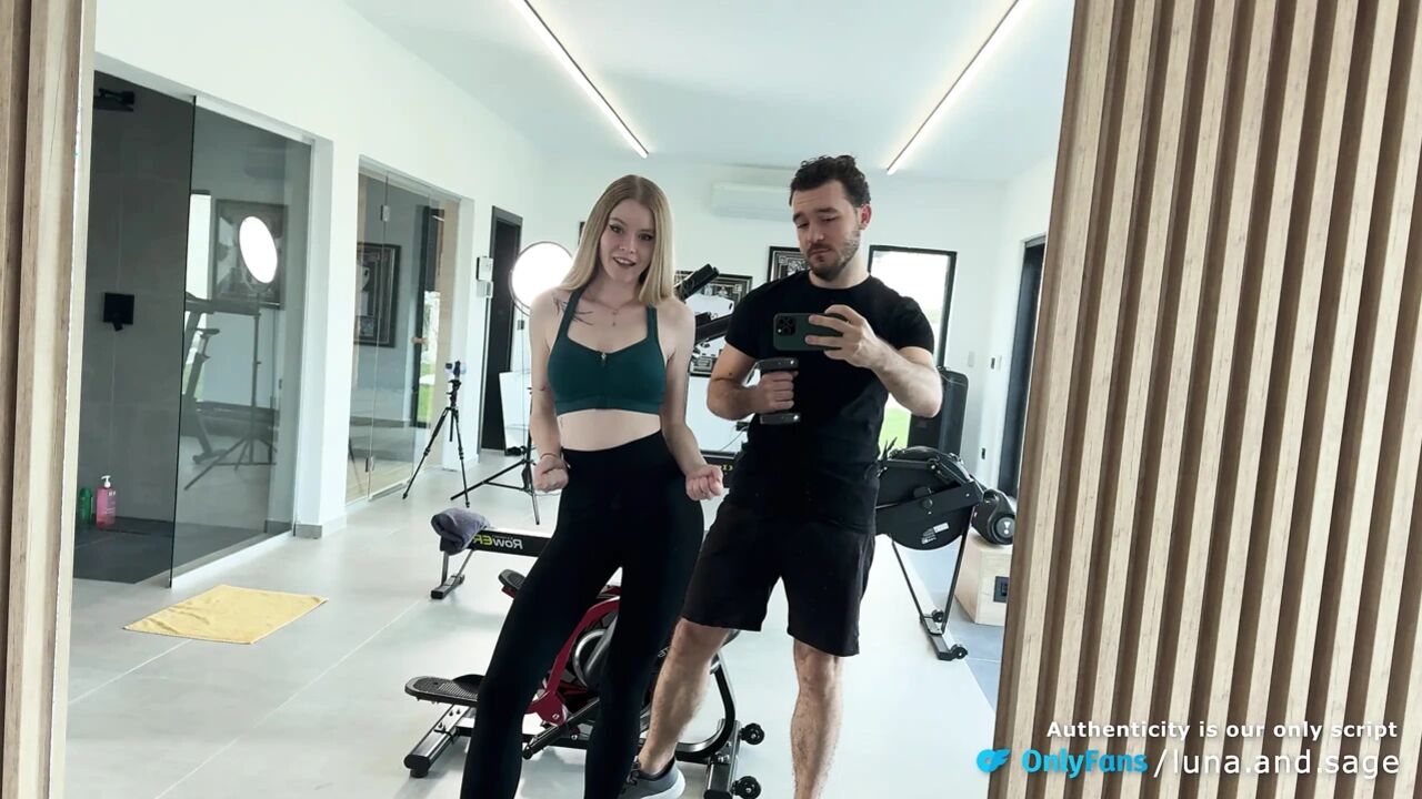 Gym Session Turned Into Rowing Machine Sex - Real Amateur Couple (POV, BJ & Doggy)
