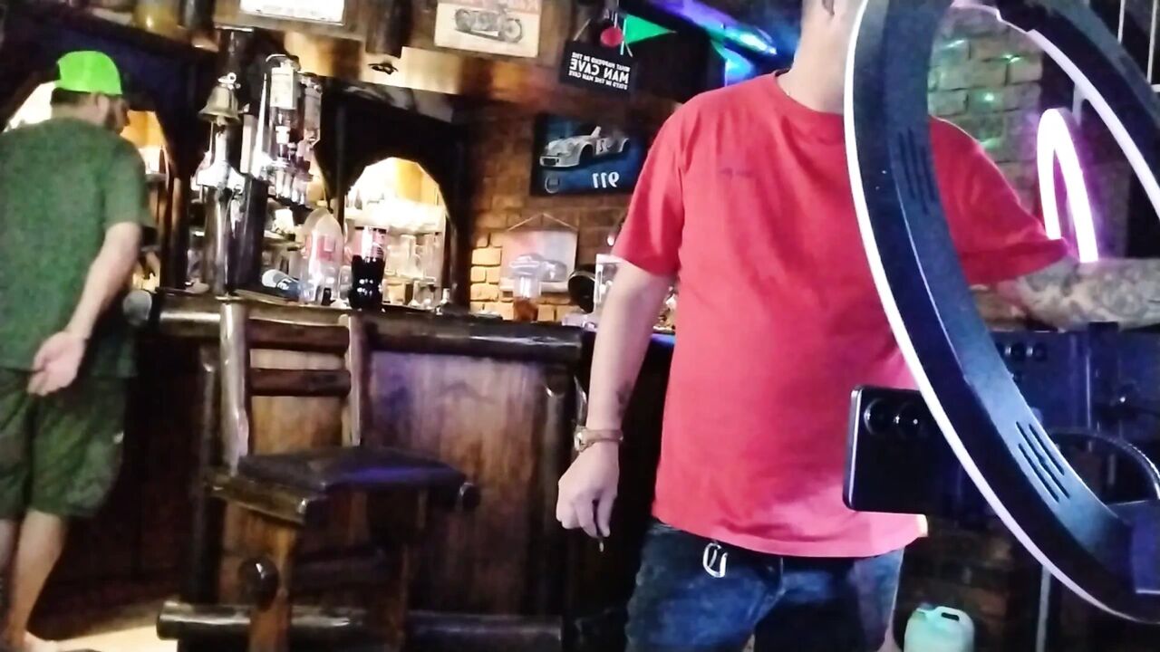 Bored and ignored.Closing time at the bar.