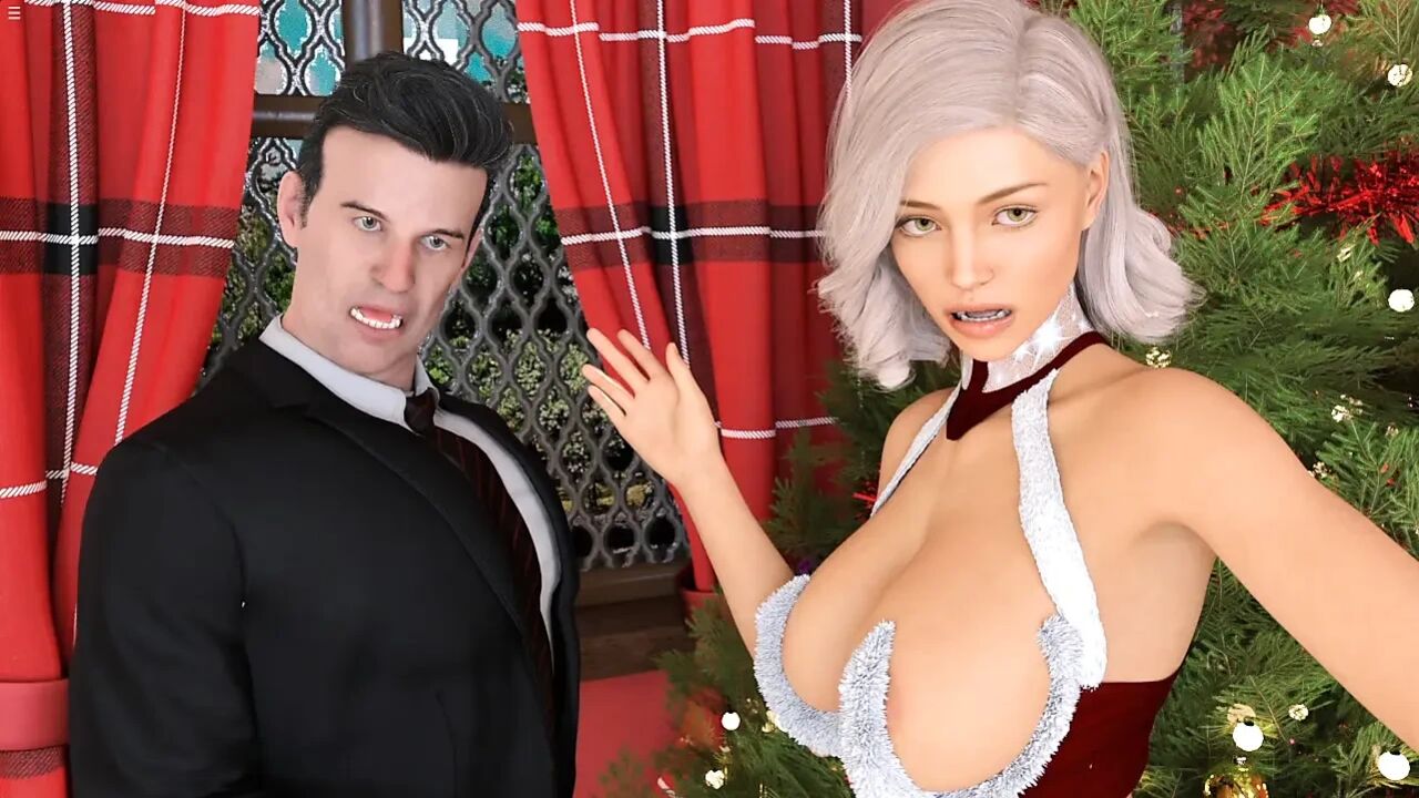 Lisa Giving Blowjob Big Cock Infront Of Cuckold Santa Claus Girl