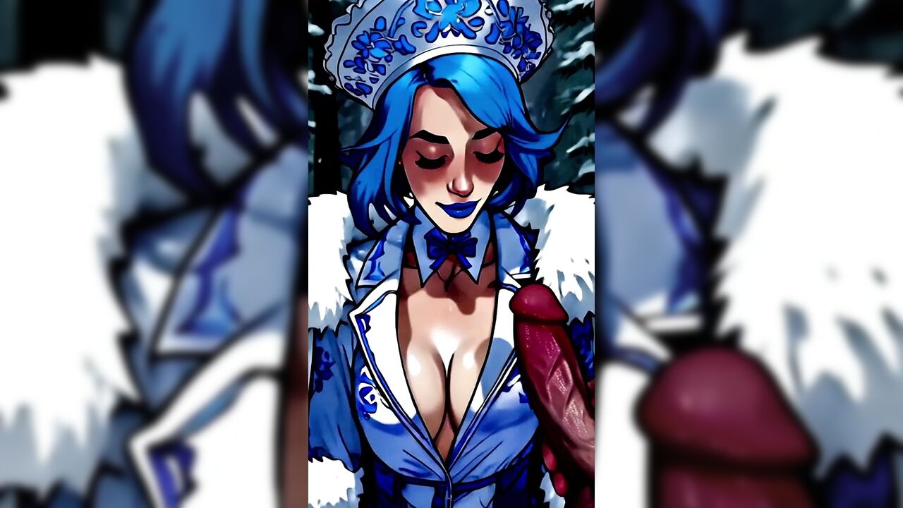 Warmed up the Snow Maiden with hot cum