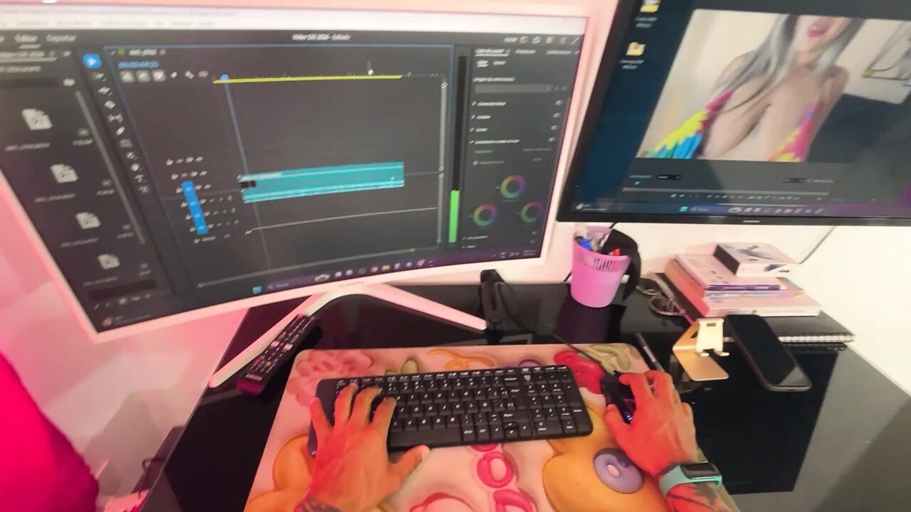 Distracting My Husband While He Works: Surprise Blowjob and Creampie in the Office