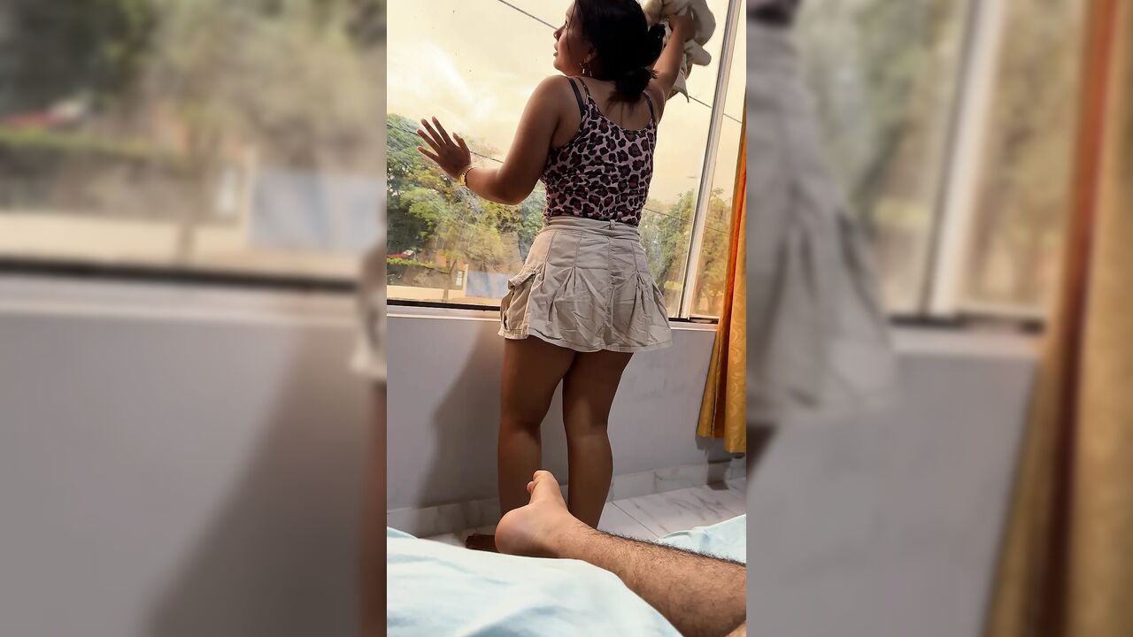 He Loves Jumping on My Cock While Everyone Walks by the Window