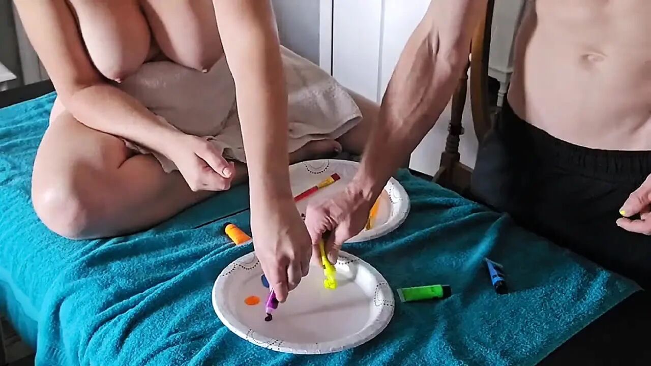 Body Painted MILF and Her Hot BF