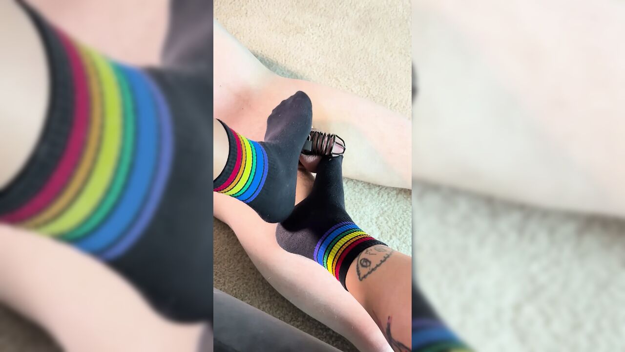 Foot Bitch Teased in Chastity