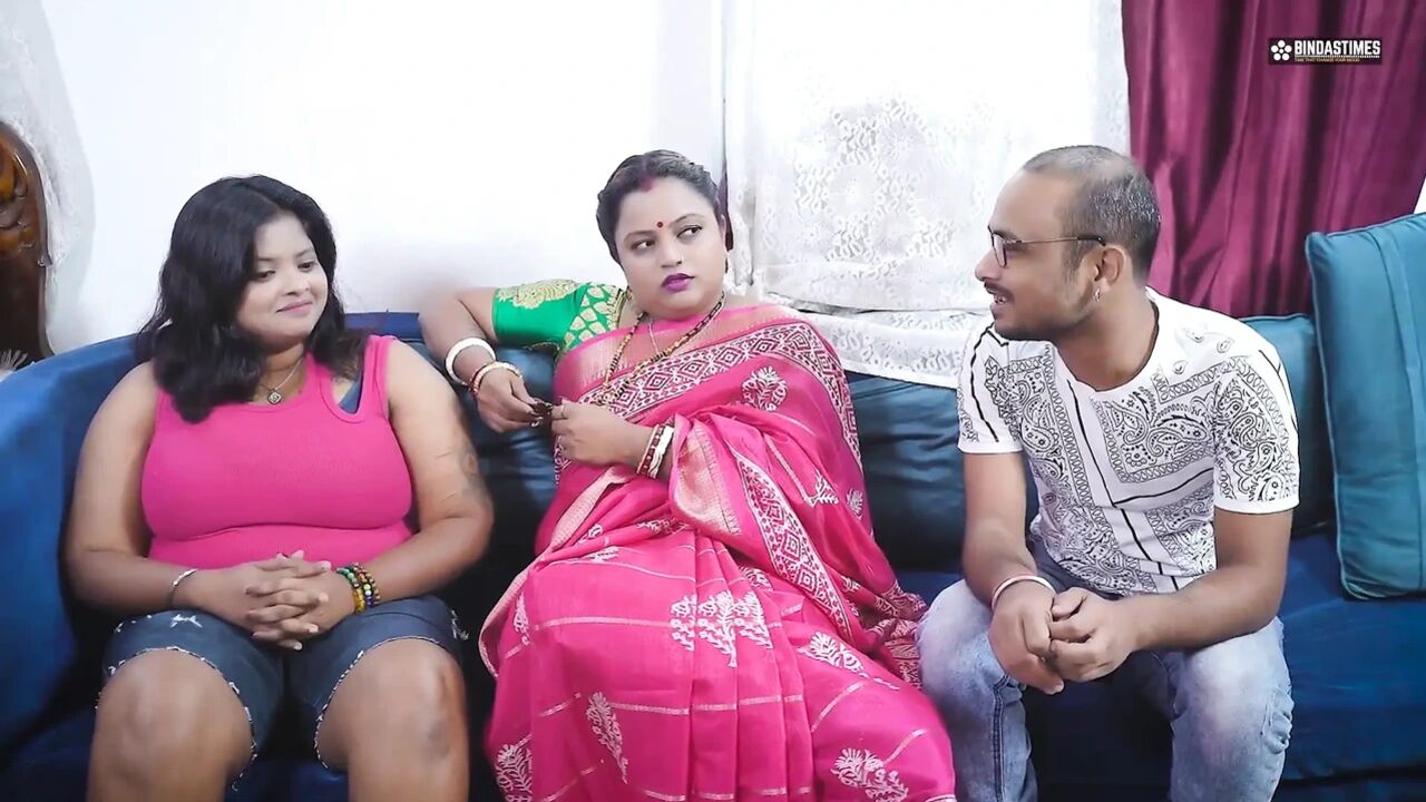 Two Desi Indian Horny Step Mom Shares Their Step Son Dick for Hardcore Threesome Fuck ( Hindi Audio )