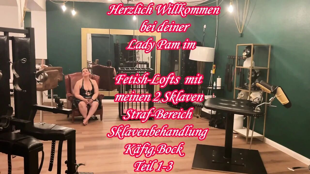 Fetish Domme Spanks Naked Subs' Throbbing Asses Wild