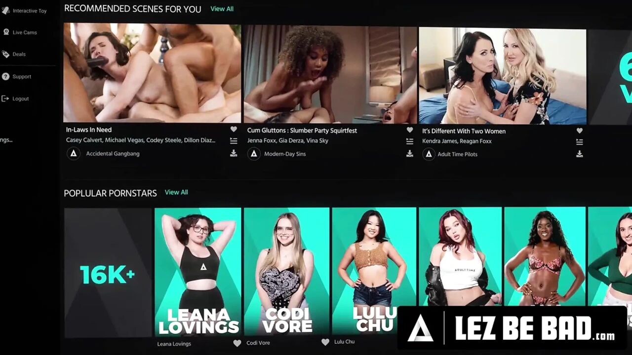 LEZ BE BAD - Horny Lilly Bell FREE USES Ameena Green While Uncomfortable Bestie Watches The Movie