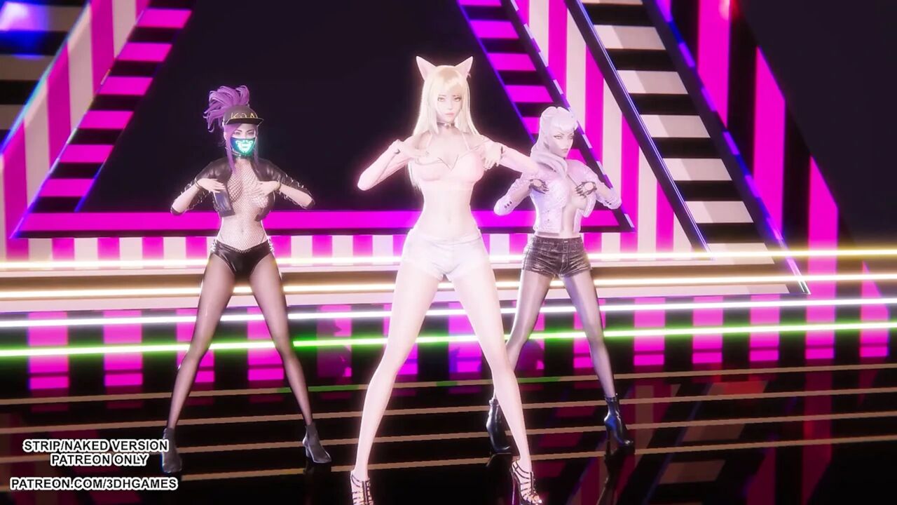 MMD BABYMONSTER - FOREVER - Ahri, Akali, Evelynn Sexy Kpop Dance League of Legends Hentai Uncensored 4K 60FPS