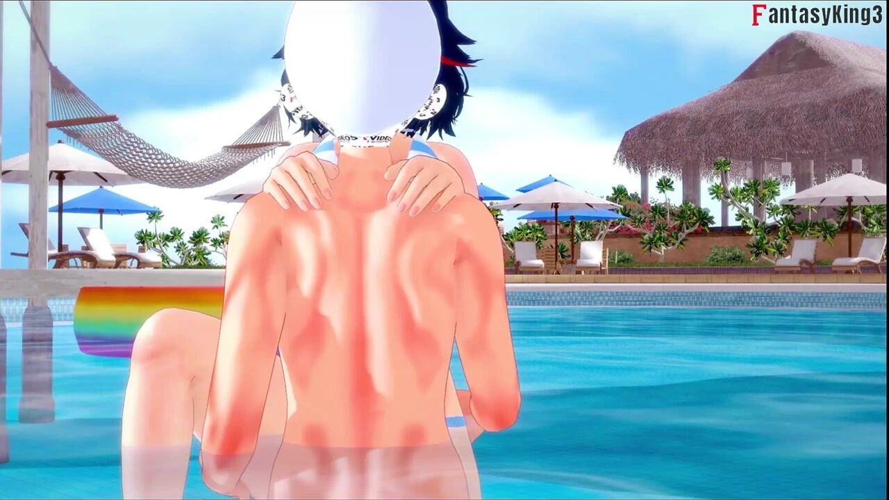 Ryuko Matoi sex on the pool - Killlakill