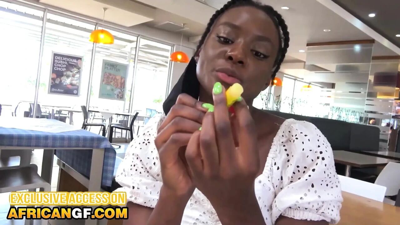 Cute Ebony Girlfriend Pussy Pounded By Big White Cock In a Public Park