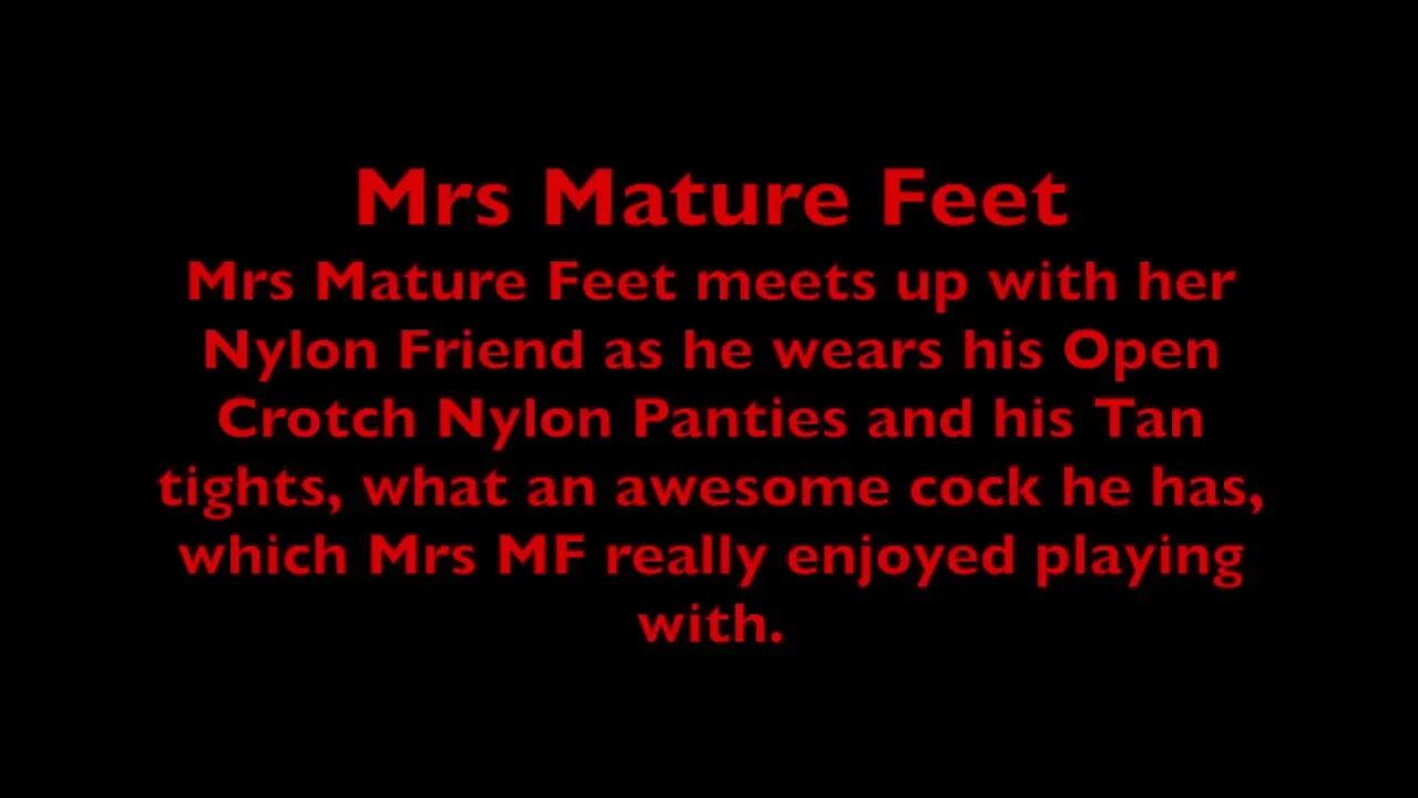 Mrs Mature Feet meets up with her Nylon Friend 410