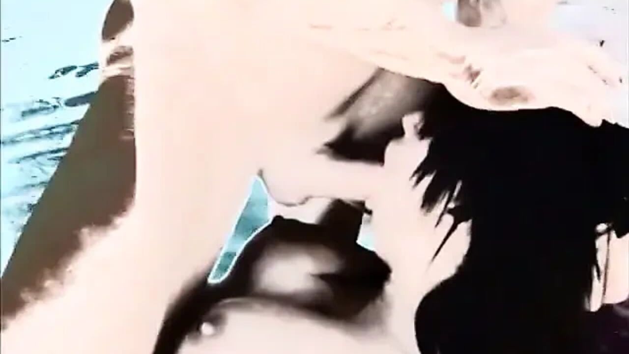 Vivacious brunette getting cum on her natural tits after an outdoors dick sucking session