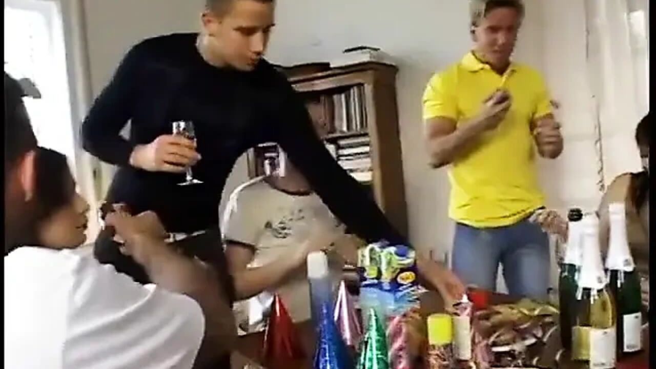 College girls in an orgy getting fucked in every hole