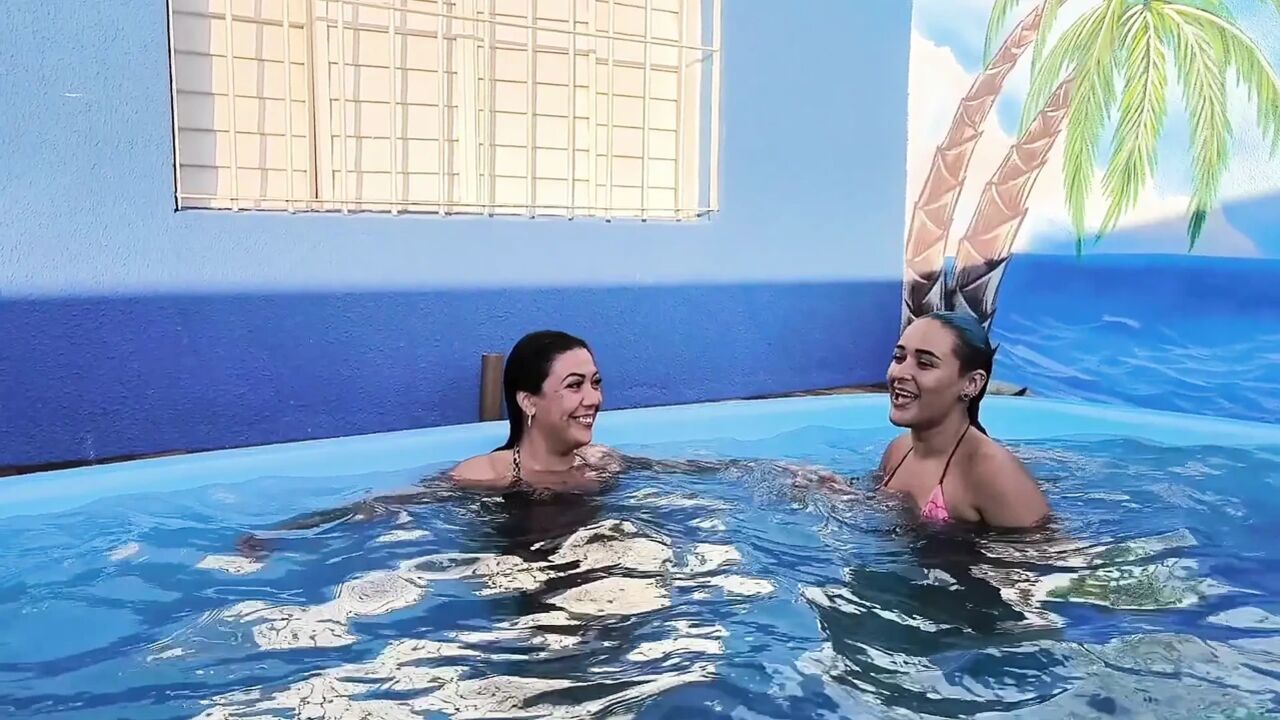 3 Naughty Friends Paying the Pool Owner on the Xerecard