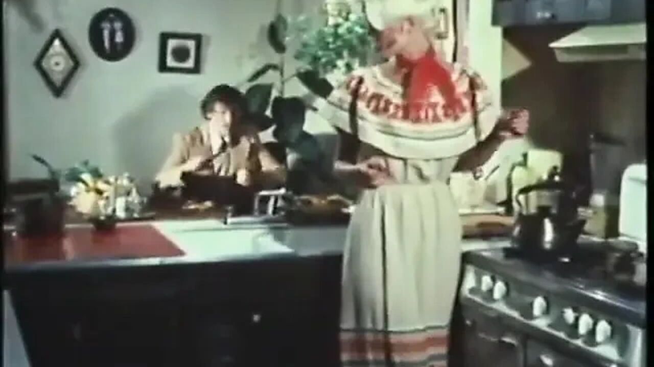 Vintage porno threesome with slut getting banged and creamed by two guys