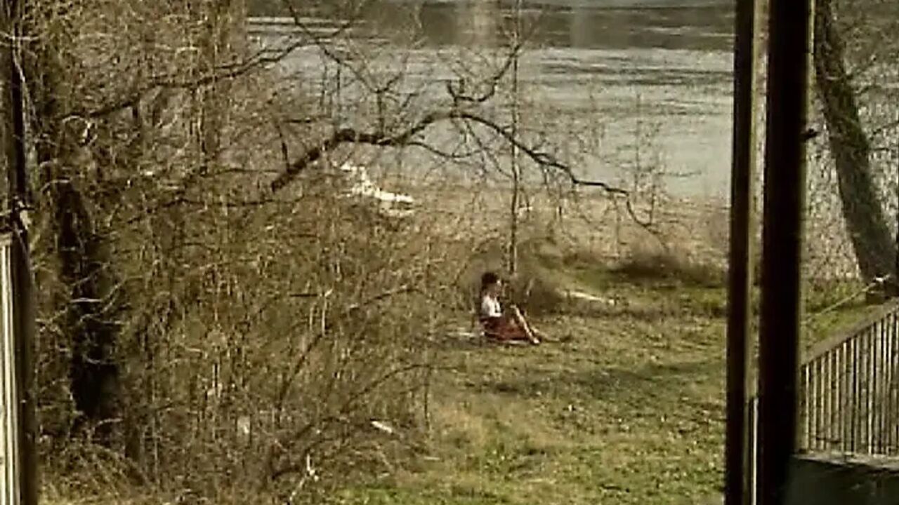 Two stunning French babes getting assholes drilled in outdoor threesome