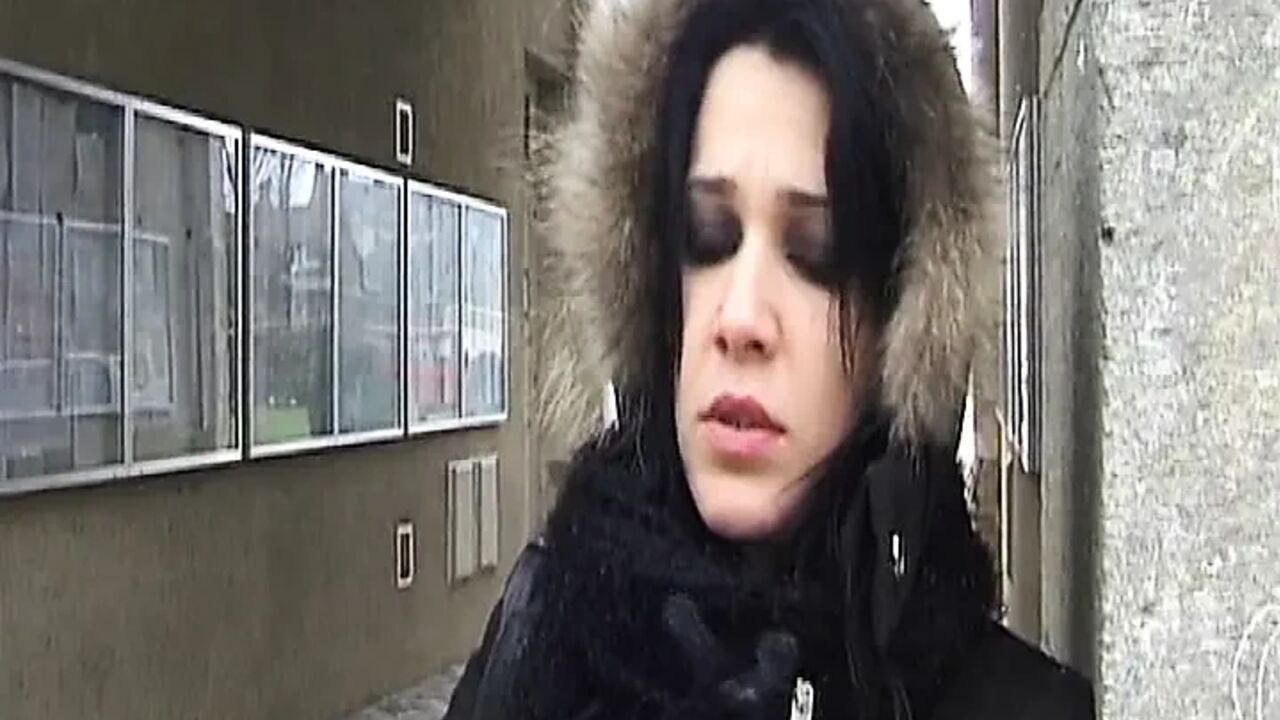 Cute French babe gets her asshole drilled hard before tasting jizz