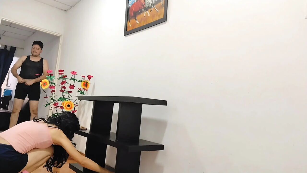OPERATION CLEANING : housewife is observed and then fucked on the table