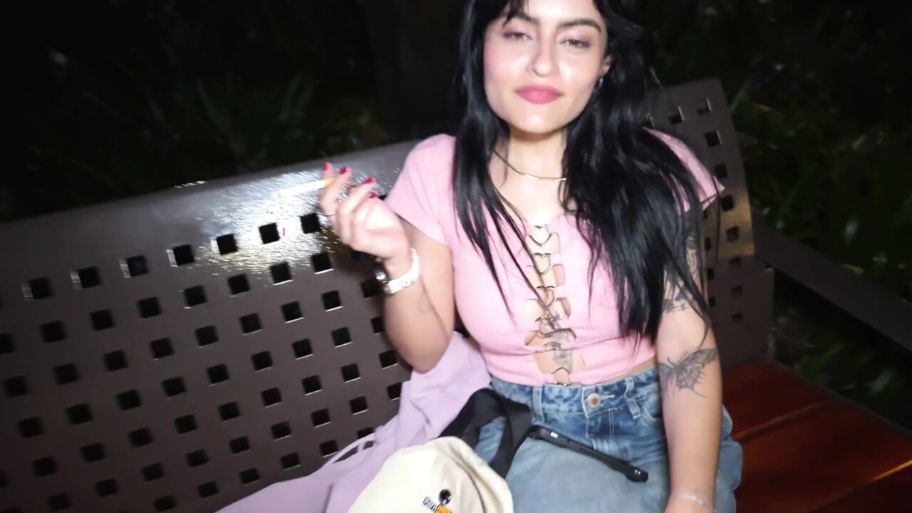 Amateur Public Pickup: Latina Fan with Pornhub Backpack Gives Deepthroat Blowjob & Gets Raw Creampie