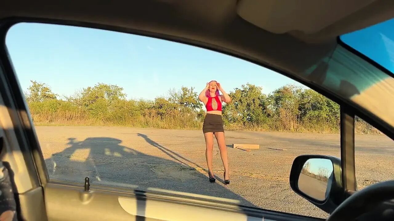 Temptation on the Windshield of a Car