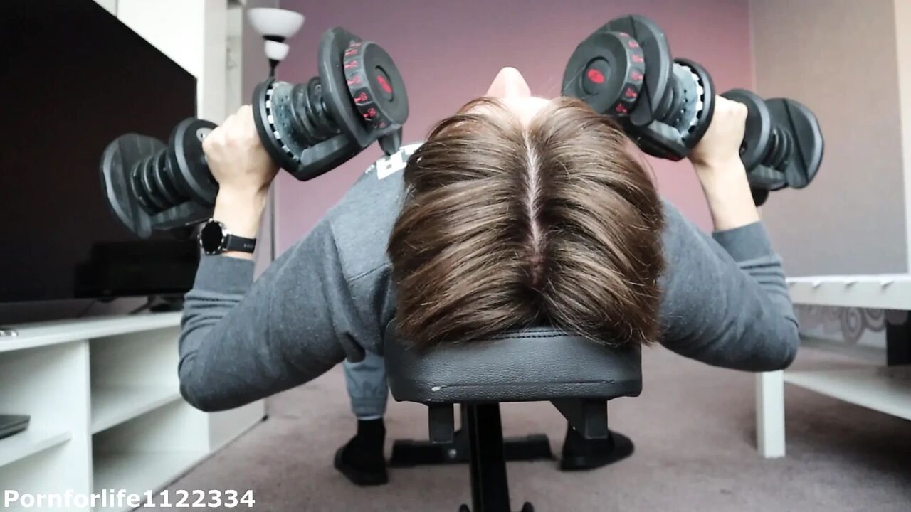 Dominant girl loves to sit on my face in the middle of the training
