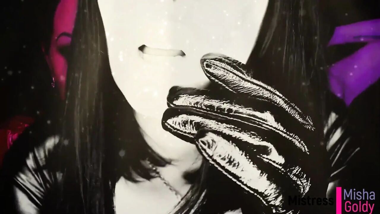 Mesmerizing triple lipstease with JOI