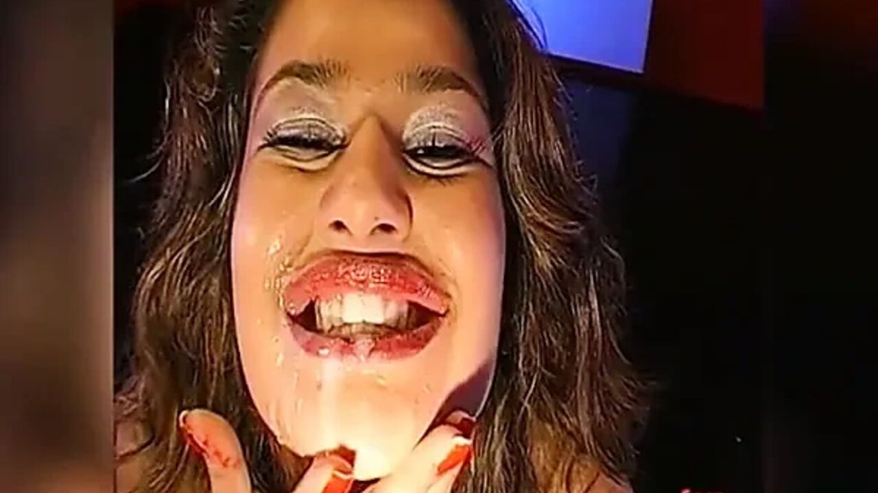 Horny Blondes in Wild Bukkake Cum Frenzy