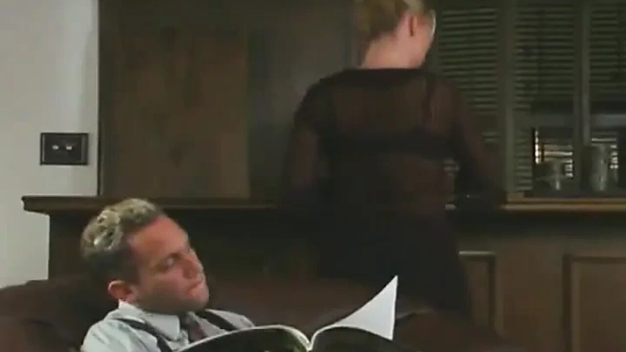 Horny Blonde MILF Gets Fucked Hard on the Couch
