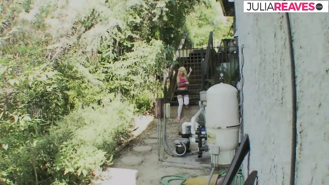 Blonde slut sucks a huge cock then spreads legs for a hard fuck
