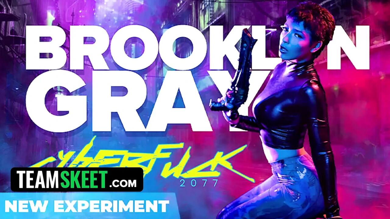 Cyberpunk Brooklyn Gray Cosplays a Futuristic Babe and Gets Creampied Hard
