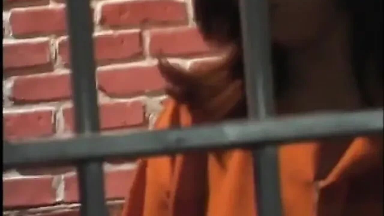 Gorgeous prisoner babe gets double penetration action in prison