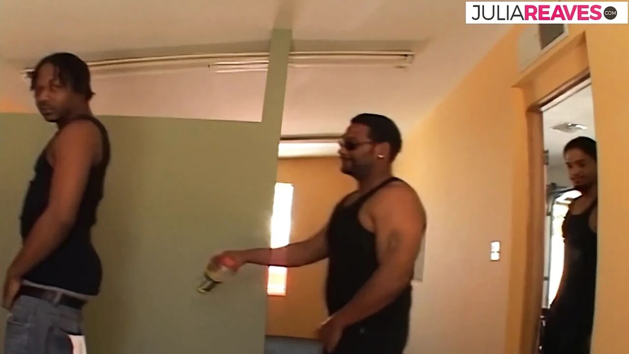 Blonde girl sucks a monster black cock then gets ass fucked to a cumshot