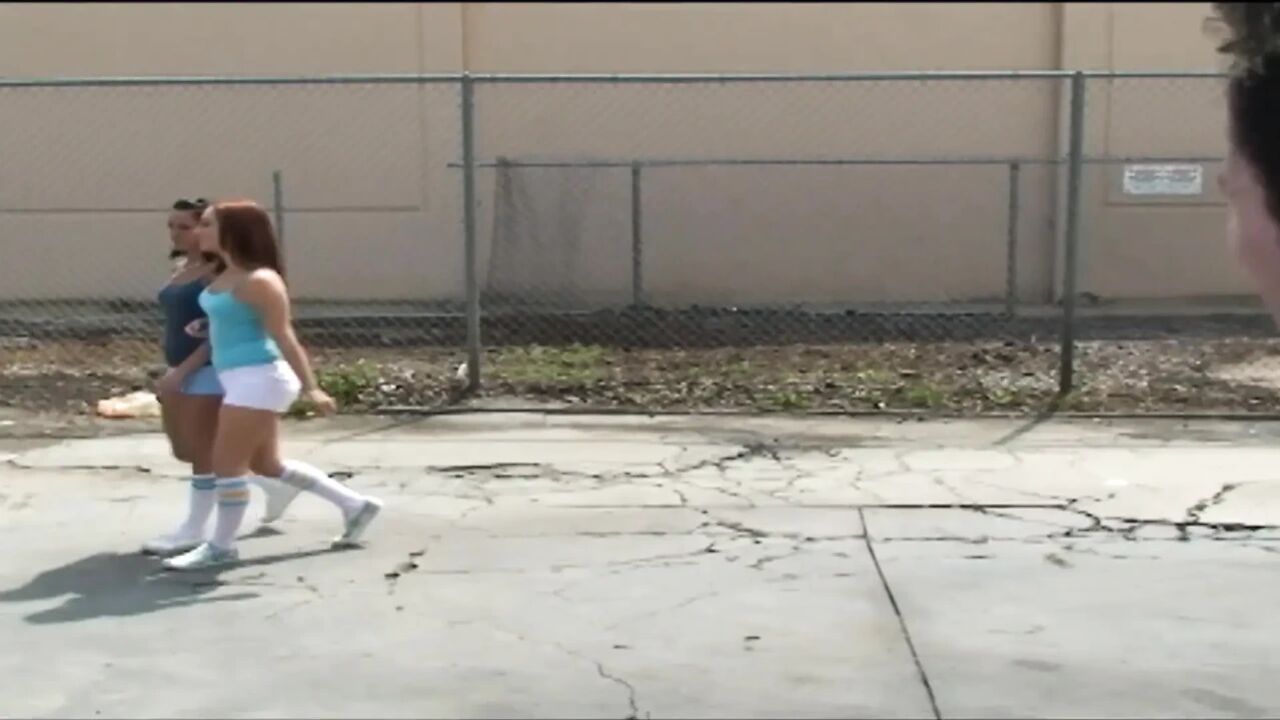 Sweet teens are pleasuring dude's big dong