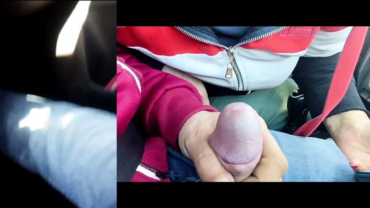 Public handjob almost caught, he likes to film me and watch me cum!