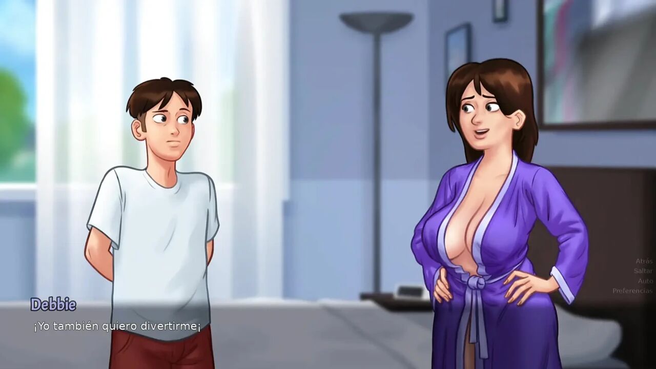 Mommy helps her stepson finish several times - summertime saga