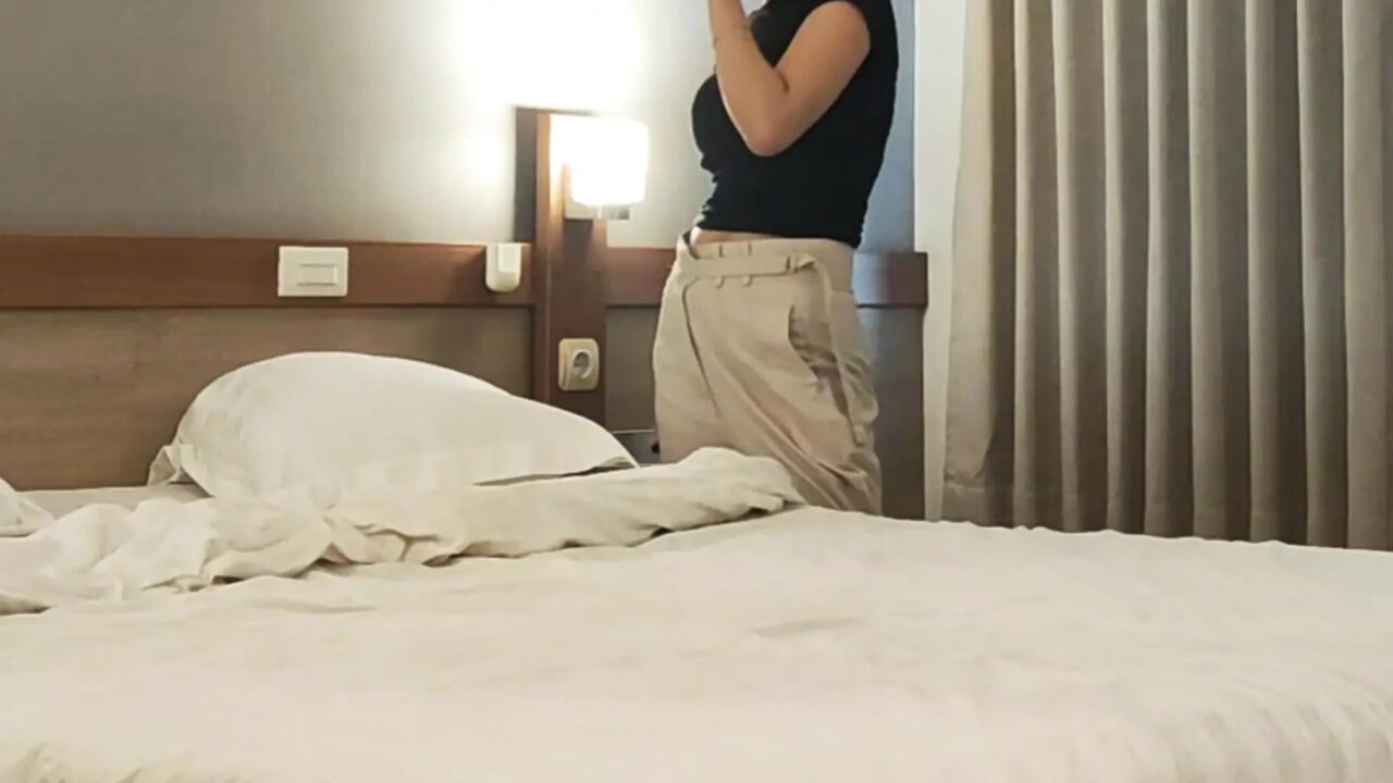 A friend of mine is in love with her boyfriend in her mother's room.