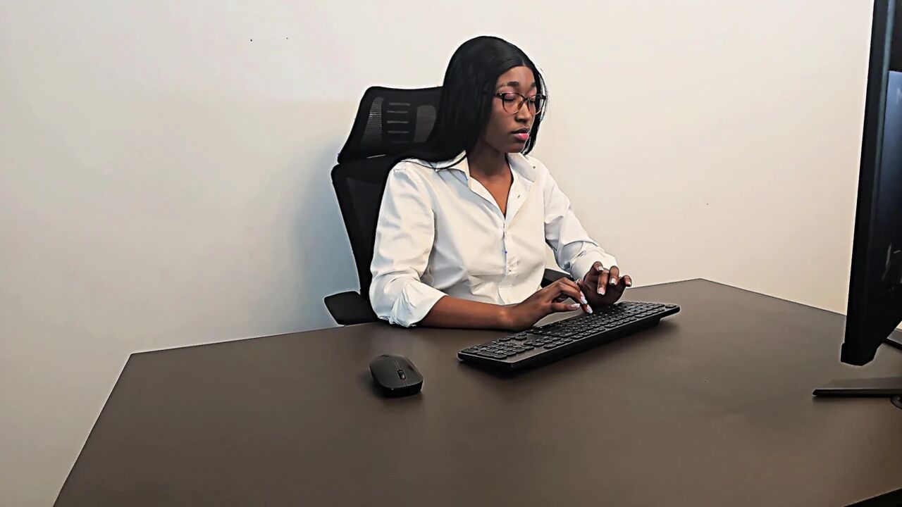 Slutty Ebony Secretary
