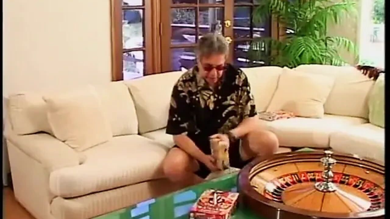 Long haired blond gets cunt eaten & fucked on a couch indoors