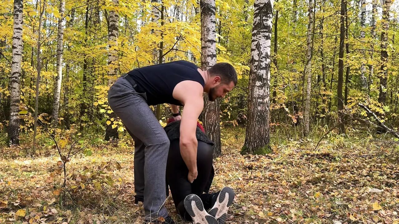 Lonely and Scared Fucked in the Woods