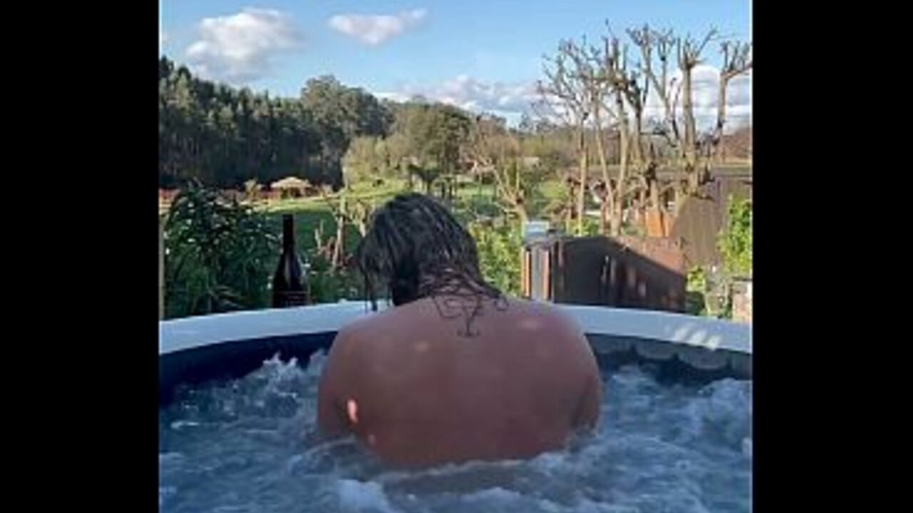 Outdoor Sex with a Hot Blonde MILF in a Hot Tub - Jacuzzi