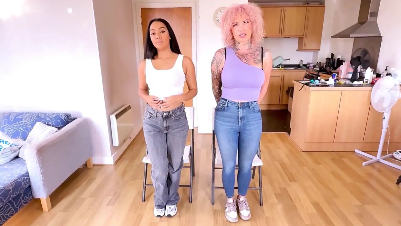Courtney & Phoenix: Caught in the Act, Gagged, Tied and Oiled (hd + Bts)