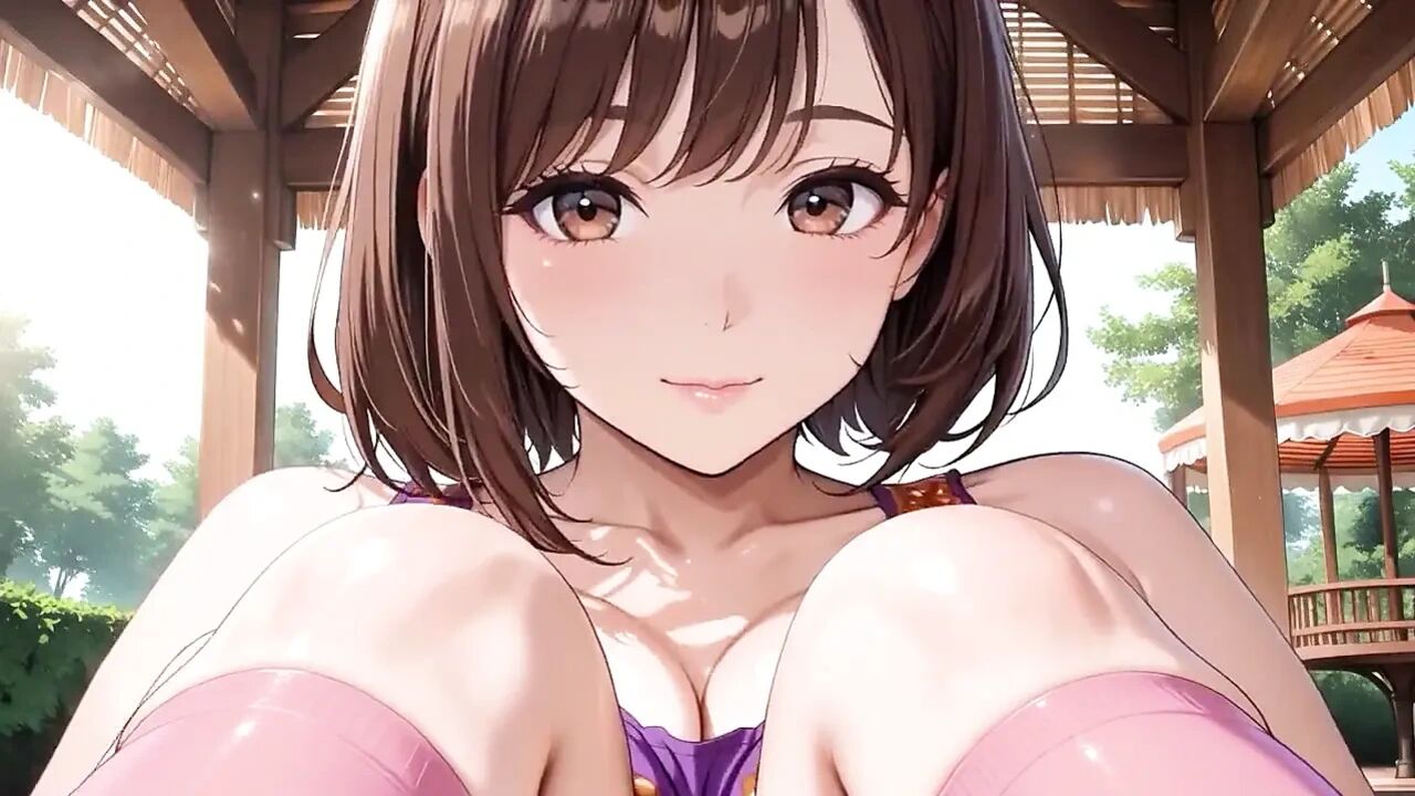 Big Tits Hentai Beauty Bounces Passionately on Tropical Porch - Dripping Wet!