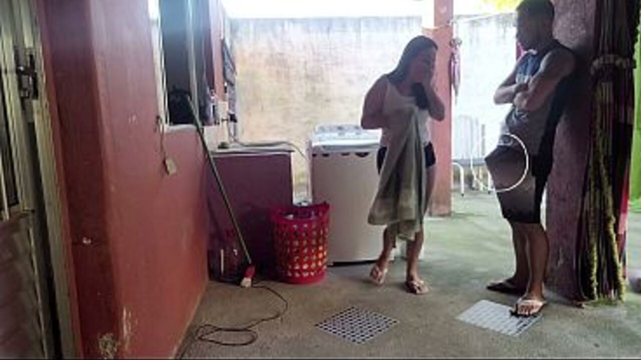 My wife went out and the maid couldn't resist my erect penis.