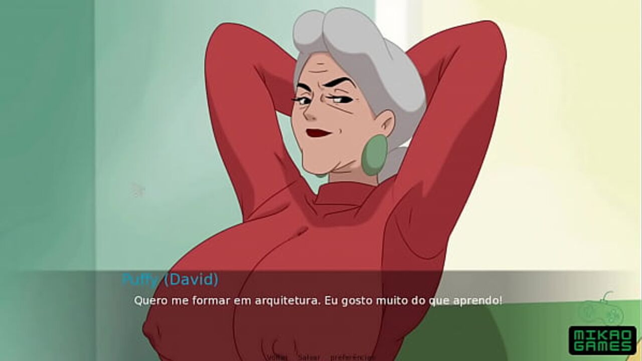 Secret House ep 4 - I masturbated Looking at the Hot Milf only in Panties on the Sofa