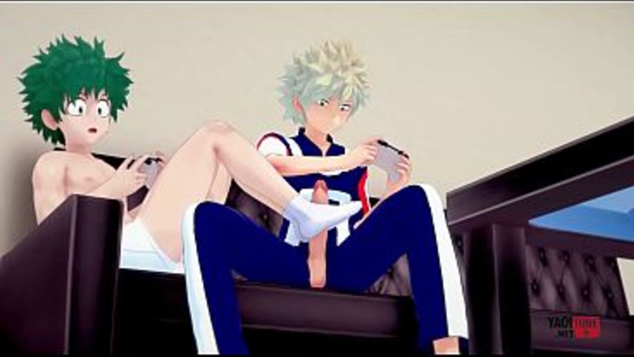 My Hero Academia Yaoi: Bakugo and Deku's Gaming Pleasure - Asian Japanese Manga Anime Hentai Gay Porn